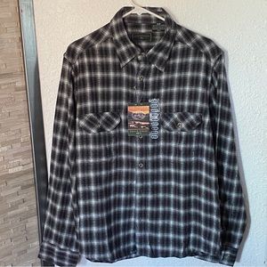 FIELD & STREAM  1871 gray plaid shirt Size Medium